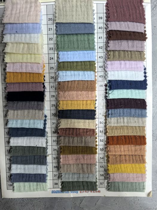 Crinkle gauze for the quilt face
